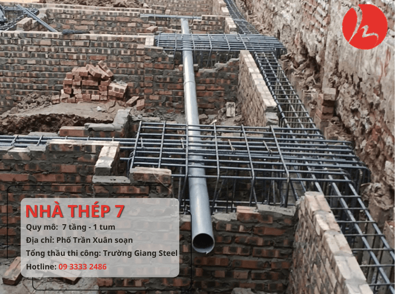 Móng cọc bê tông nhà thép 7