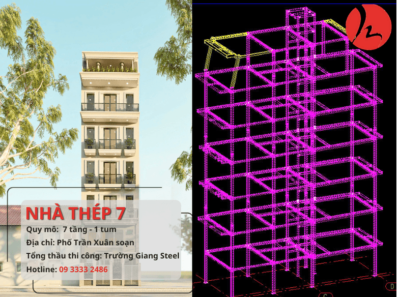 Phối cảnh 3D Nhà Thép 7