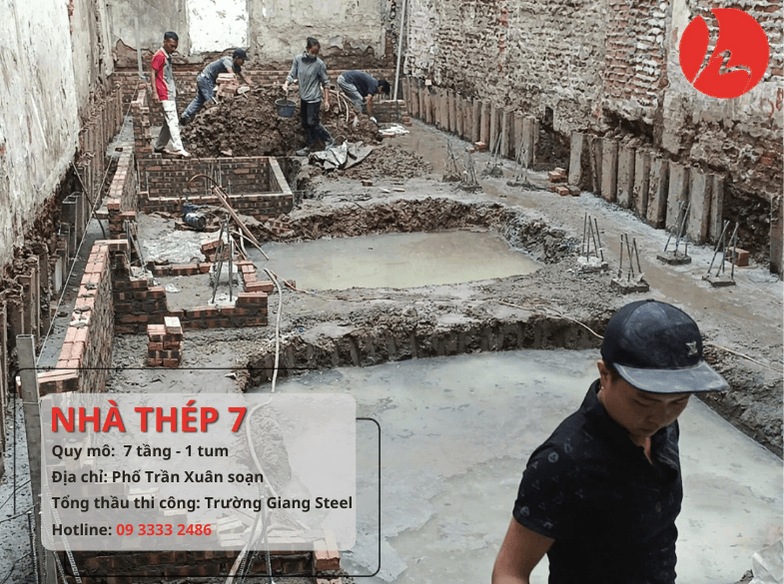 Móng cọc nhà thép 7
