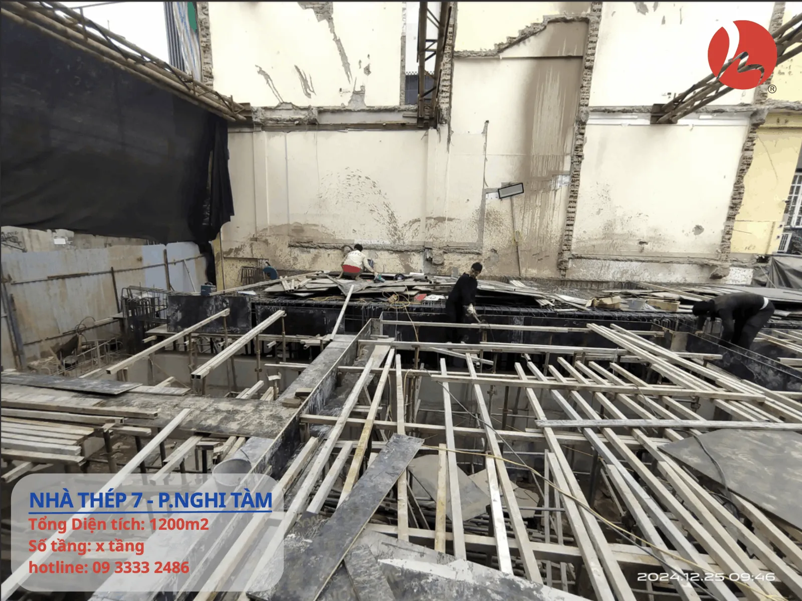 Các bước triển khai chuẩn bị cho quá trình đổ bê tông sàn tầng 1