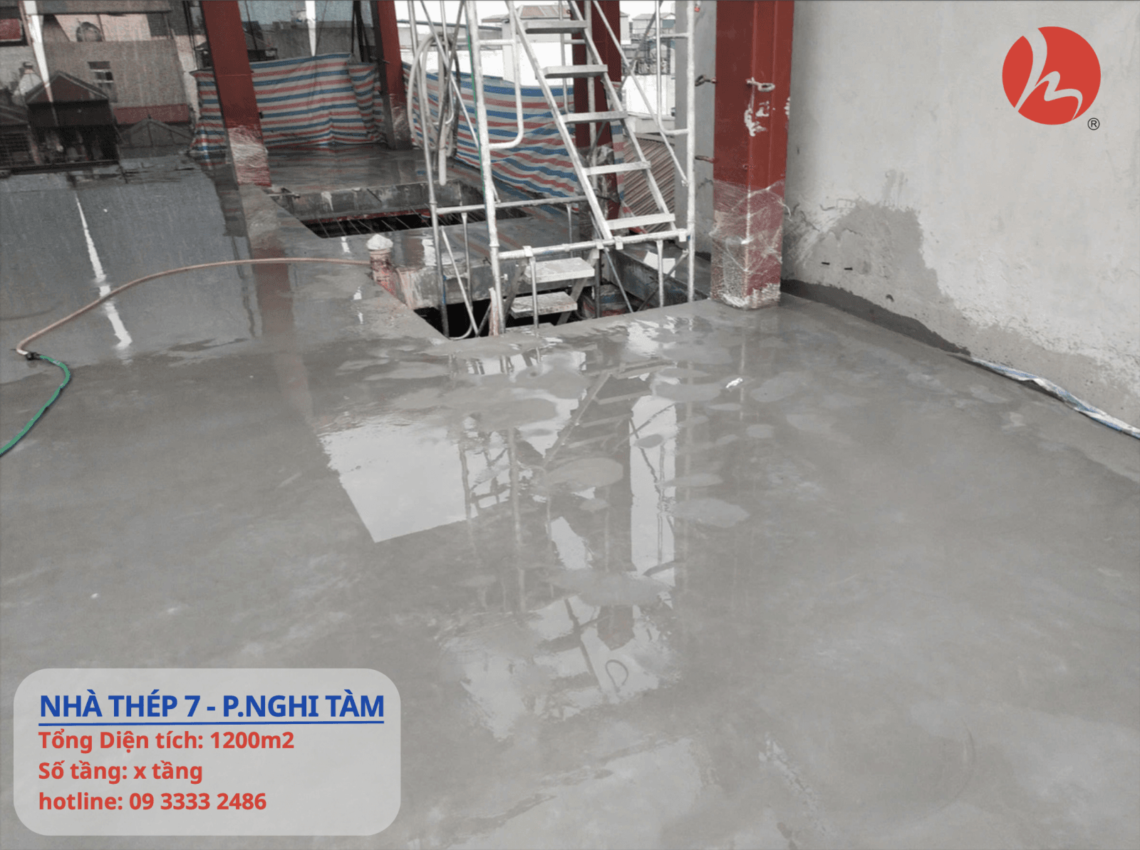 Đổ bê tông sàn deck nhà thép 7