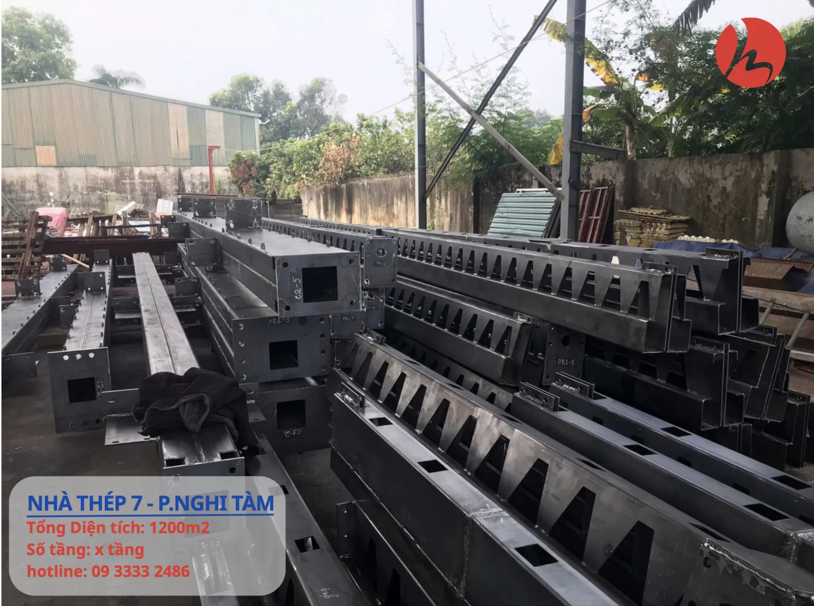 Các cấu kiện đang được triển khai sản xuất tại nhà máy của Taikna của Trường Giang Steel 