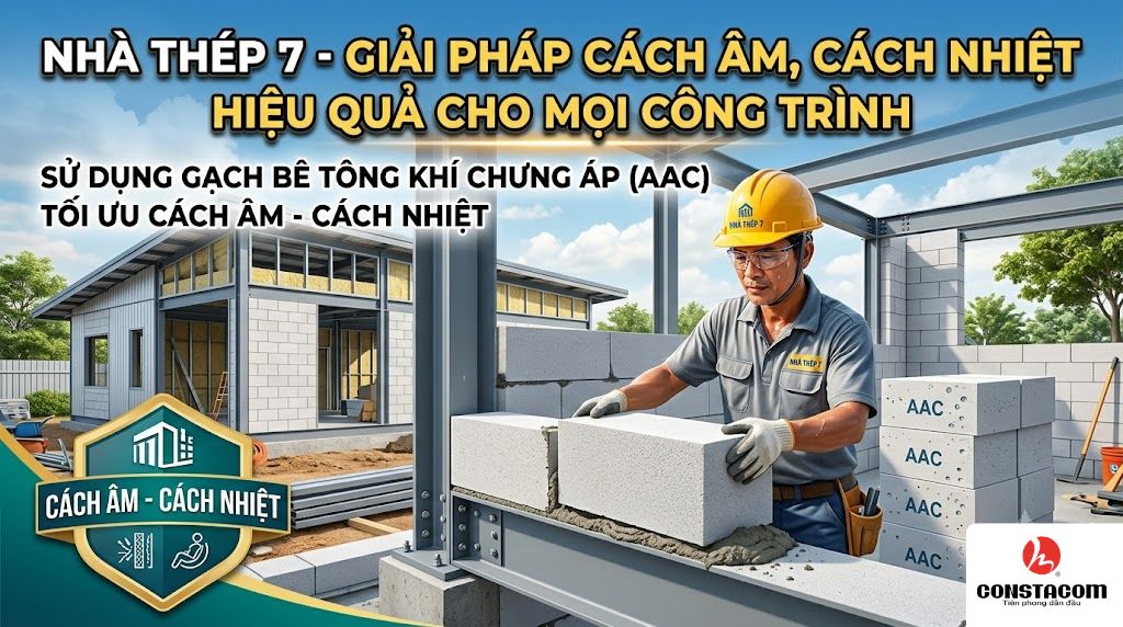 Nhà Thép 7 – Xu hướng xây dựng hiện đại kết hợp giải pháp cách âm, cách nhiệt