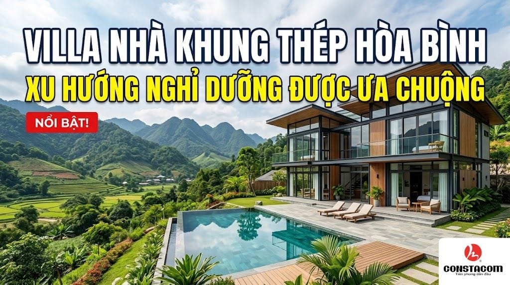 Villa nhà khung thép Hòa Bình – Lựa chọn mới cho không gian nghỉ dưỡng cao cấp