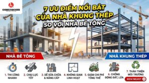 7 ưu điểm nổi bật của nhà khung thép so với nhà bê tông