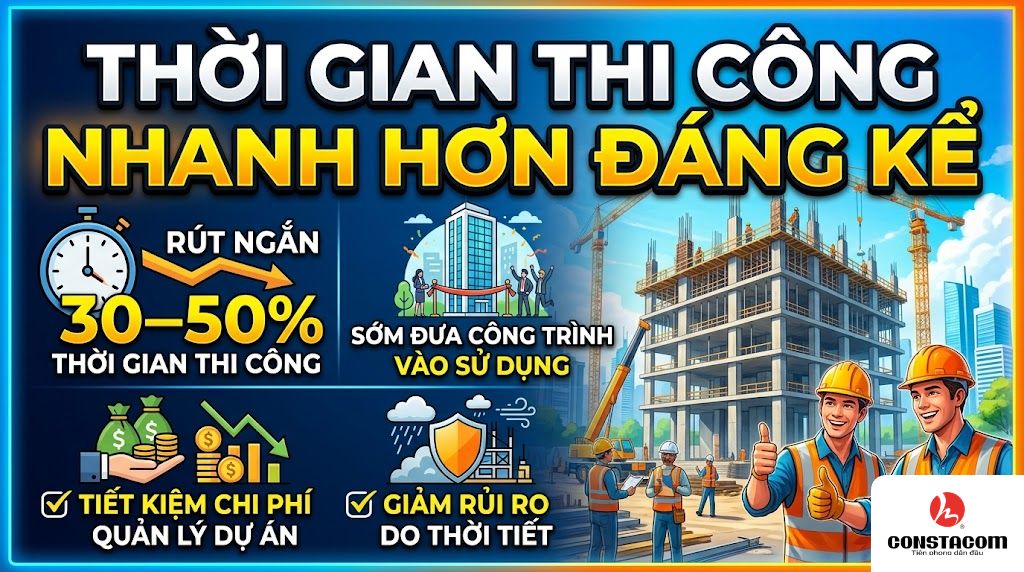Đối với các dự án kinh doanh, việc hoàn thành sớm đồng nghĩa với khả năng khai thác và thu hồi vốn nhanh hơn