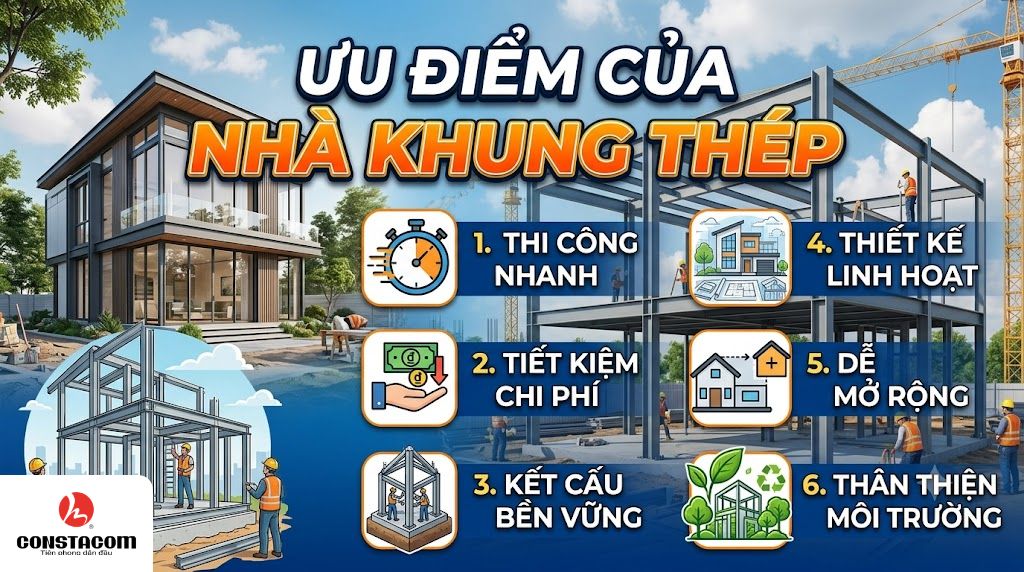 Ưu Điểm Của Nhà Khung Thép